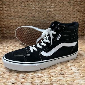 Vans Sk8-Hi Shoe Original Icon, Suede, Canvas Black White